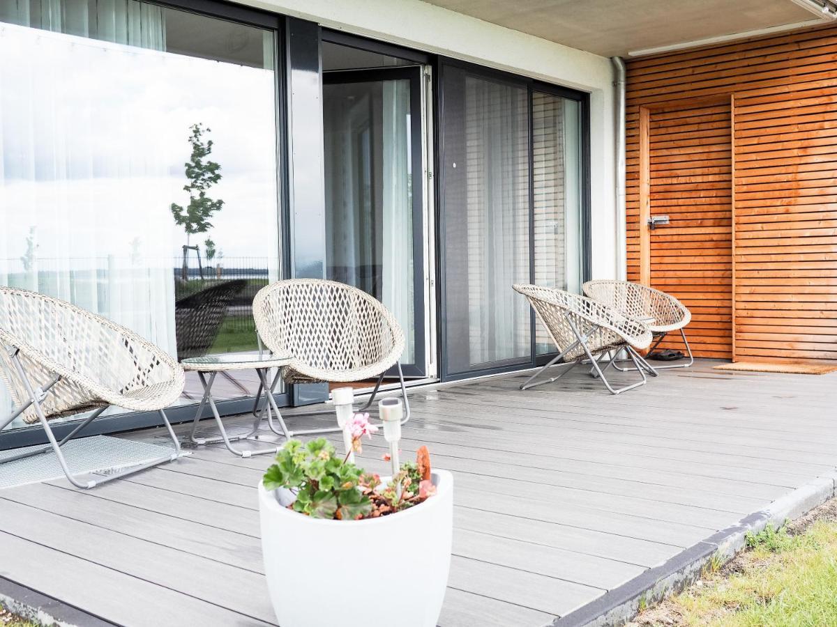 Moderne Ferienwohnung mit Seeblick&Terrasse 96qm Grossraeschen Exterior foto